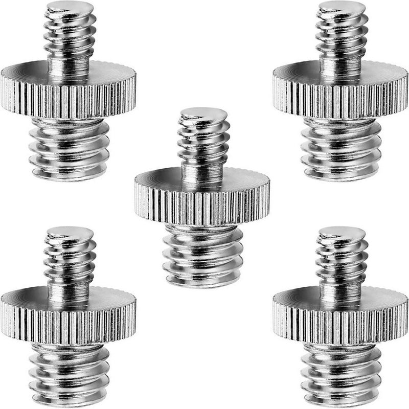 Anwenk Standard 1/4"-20 Male to 3/8"-16 Male Threaded Camera Screw Adapter Tripod Screw Converter, 1/4 to 3/8 (5 Pack) - Image 1
